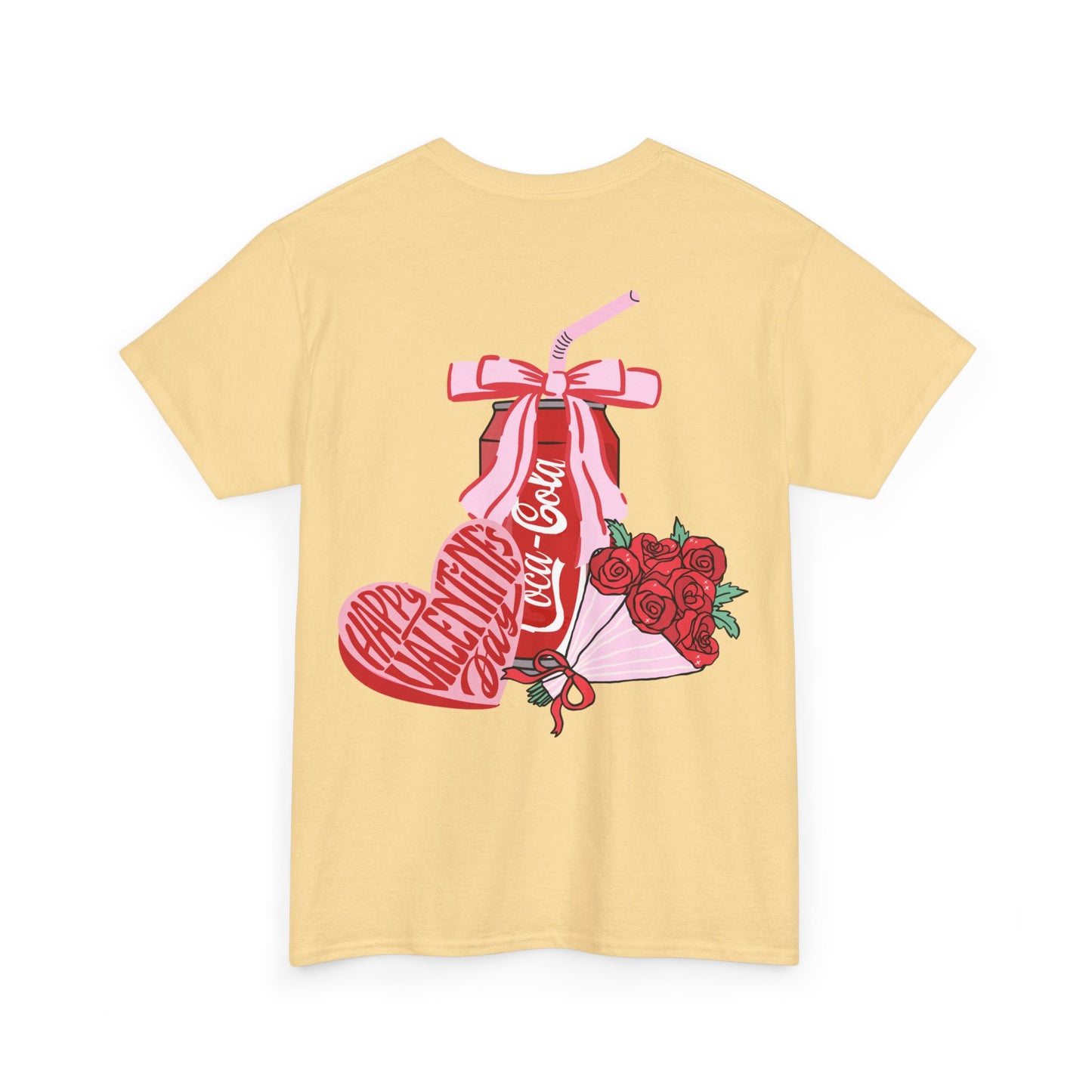 Valentines Day Coca Cola and Bows - Soda Shirt - Front & Back