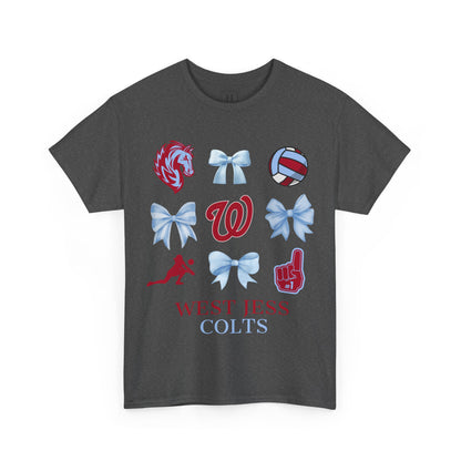 Volleyball Coquette Bows Unisex Tee - West Jessamine