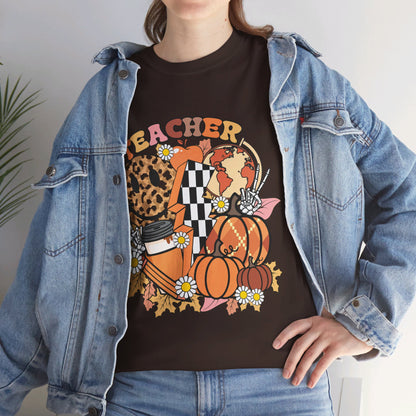 Fall Retro Teacher T-Shirt