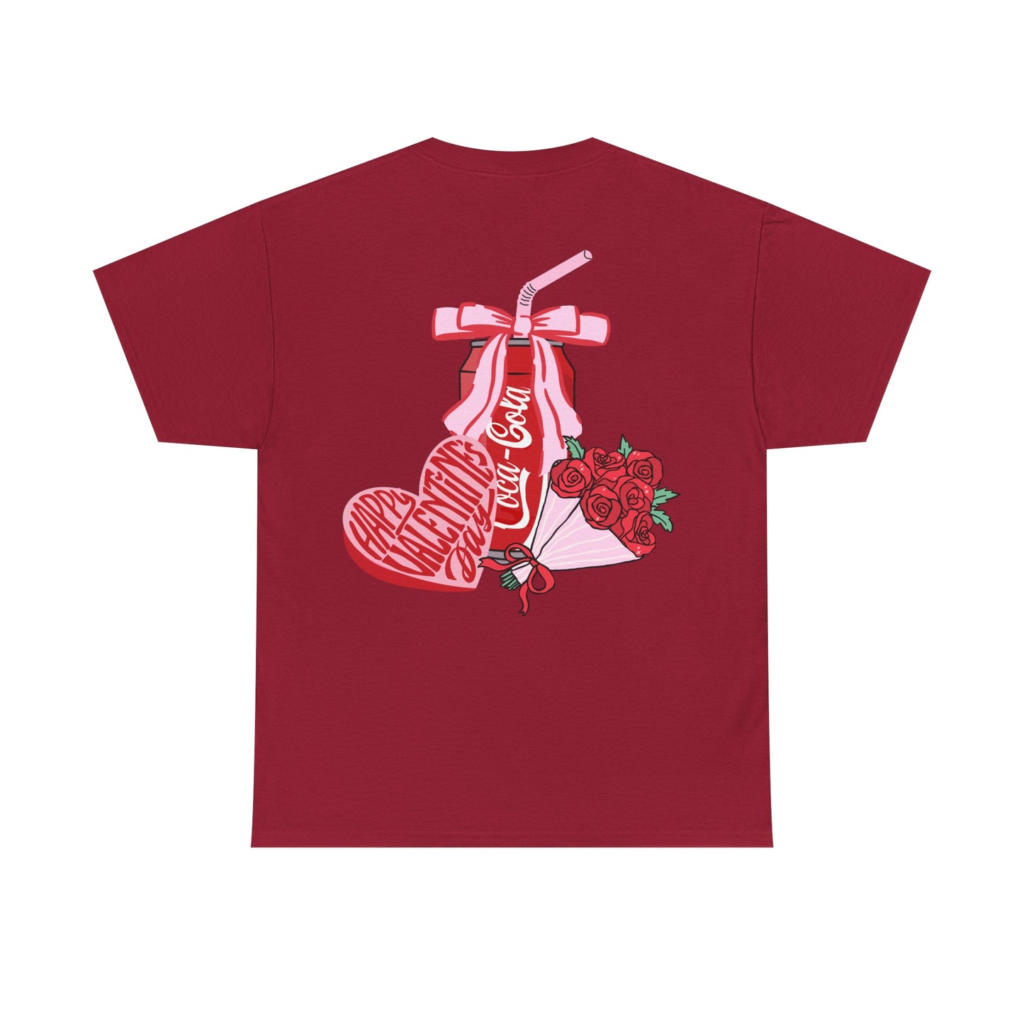 Valentines Day Coca Cola and Bows - Soda Shirt - Front & Back