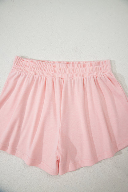 Light Pink 3 Pcs Crop Tank Top Shorts with Cardigan Lounge Set