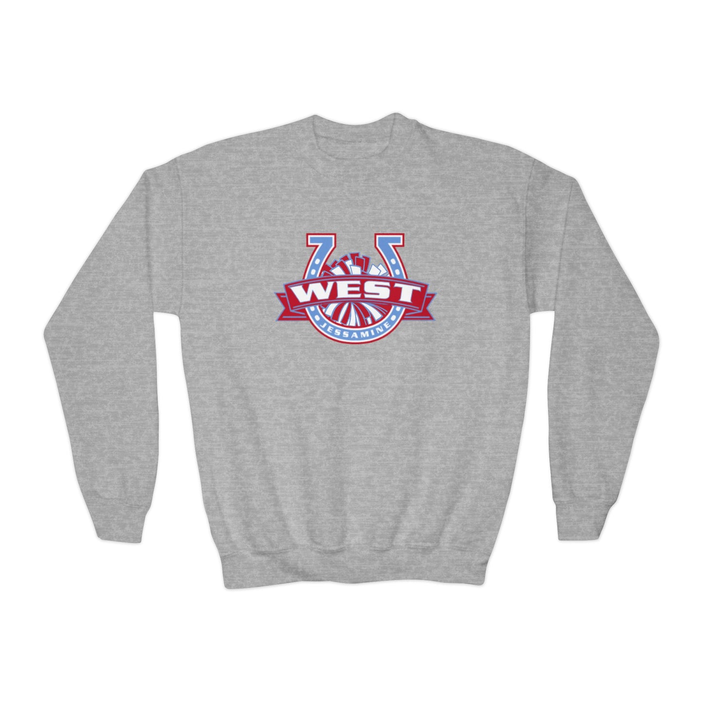 YOUTH -- West Jessamine Horseshoe Logo w/ Pom Sweatshirt