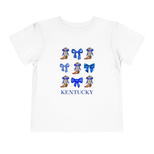 Toddler Kentucky Wildcats Coquette Bow and Cowgirl Boots Shirt