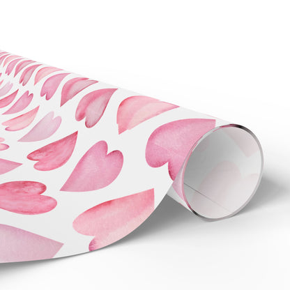 Shades of Pink Heart Wrapping Paper — Coquette Gift Wrap