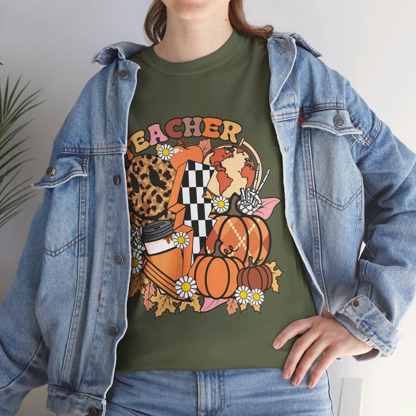 Fall Retro Teacher T-Shirt