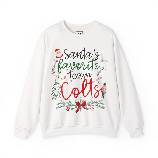 Santa's Favorite Team - COLTS - Christmas Sweatshirt - Unisex