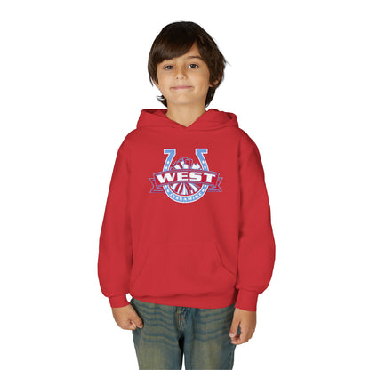 YOUTH Hoodie -- Cheerleading Unisex Tee - West Jessamine Horseshoe Logo with Poms