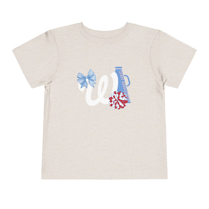 Toddler; West Jessamine Coquette W Logo with Bow; Let's Go Colts - Unisex T-shirt