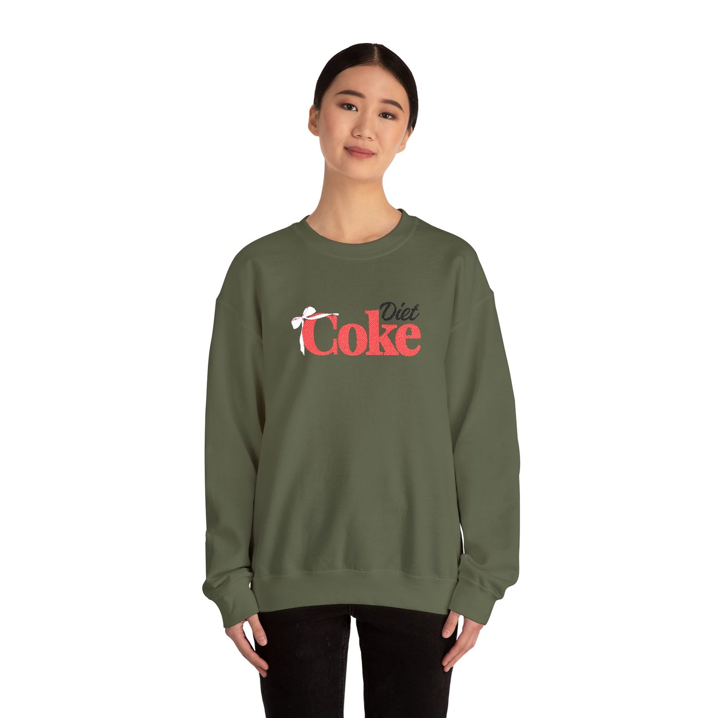 Bow 'Diet Coke' Crewneck Sweatshirt - Embroidered