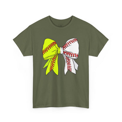 Softball Baseball Bow Unisex Tee - Sports Mama