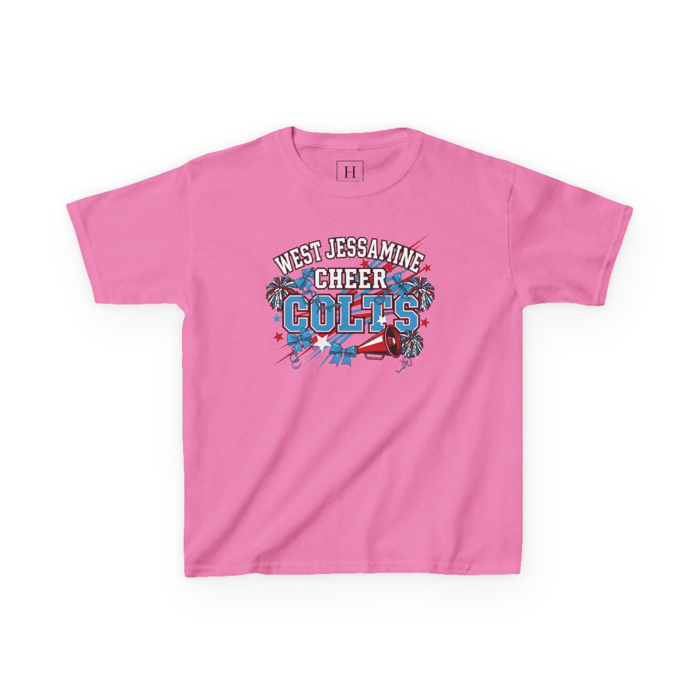 YOUTH - - West Jessamine Cheer COLTS - Poms, Bows, Stars - Unisex Shirt