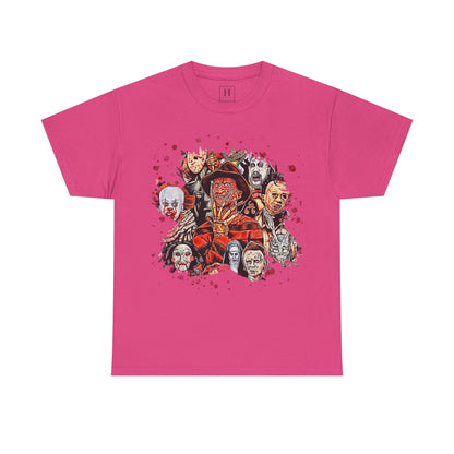 Halloween; Classic Horror Characters with Blood Splatter -- Unisex