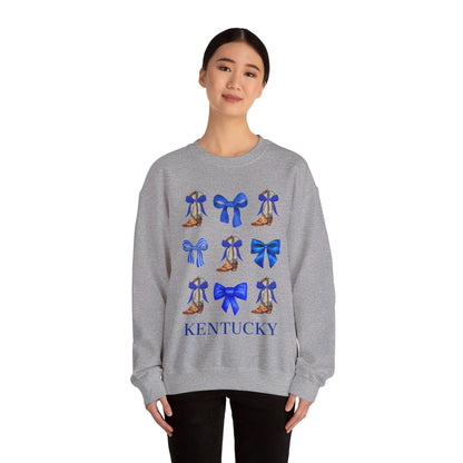 Kentucky Wildcats Coquette Cowgirl Boots & Bows Sweater