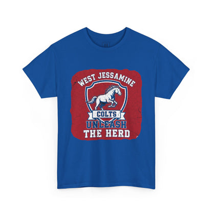 West Jessamine Colts - Unleash The Herd - Red BG Unisex Shirt