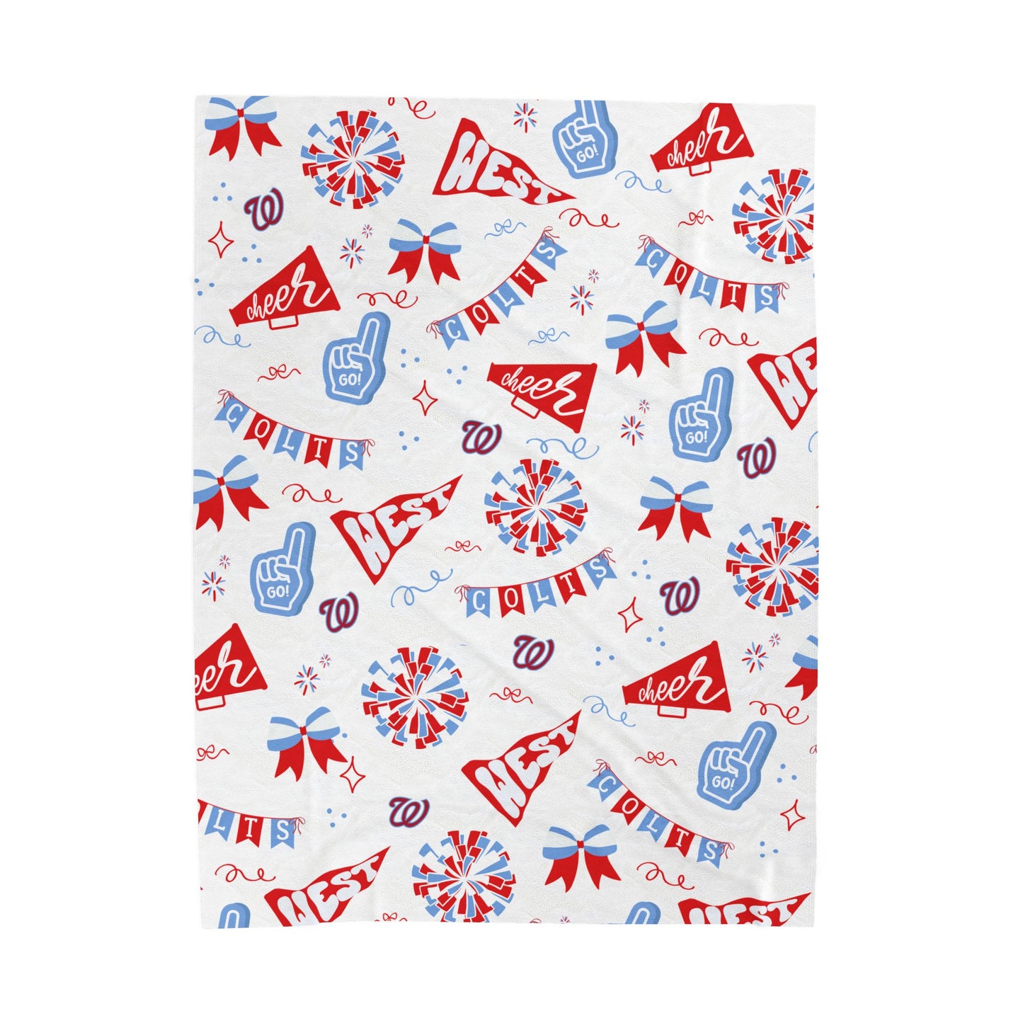 West Jessamine Colts Cheer & Bow Blanket