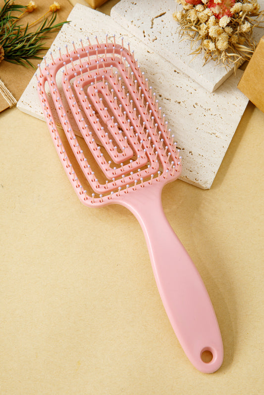 Gossamer Pink Detangling Hollow Out Hair Comb