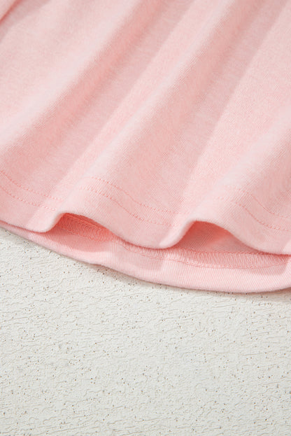 Light Pink 3 Pcs Crop Tank Top Shorts with Cardigan Lounge Set