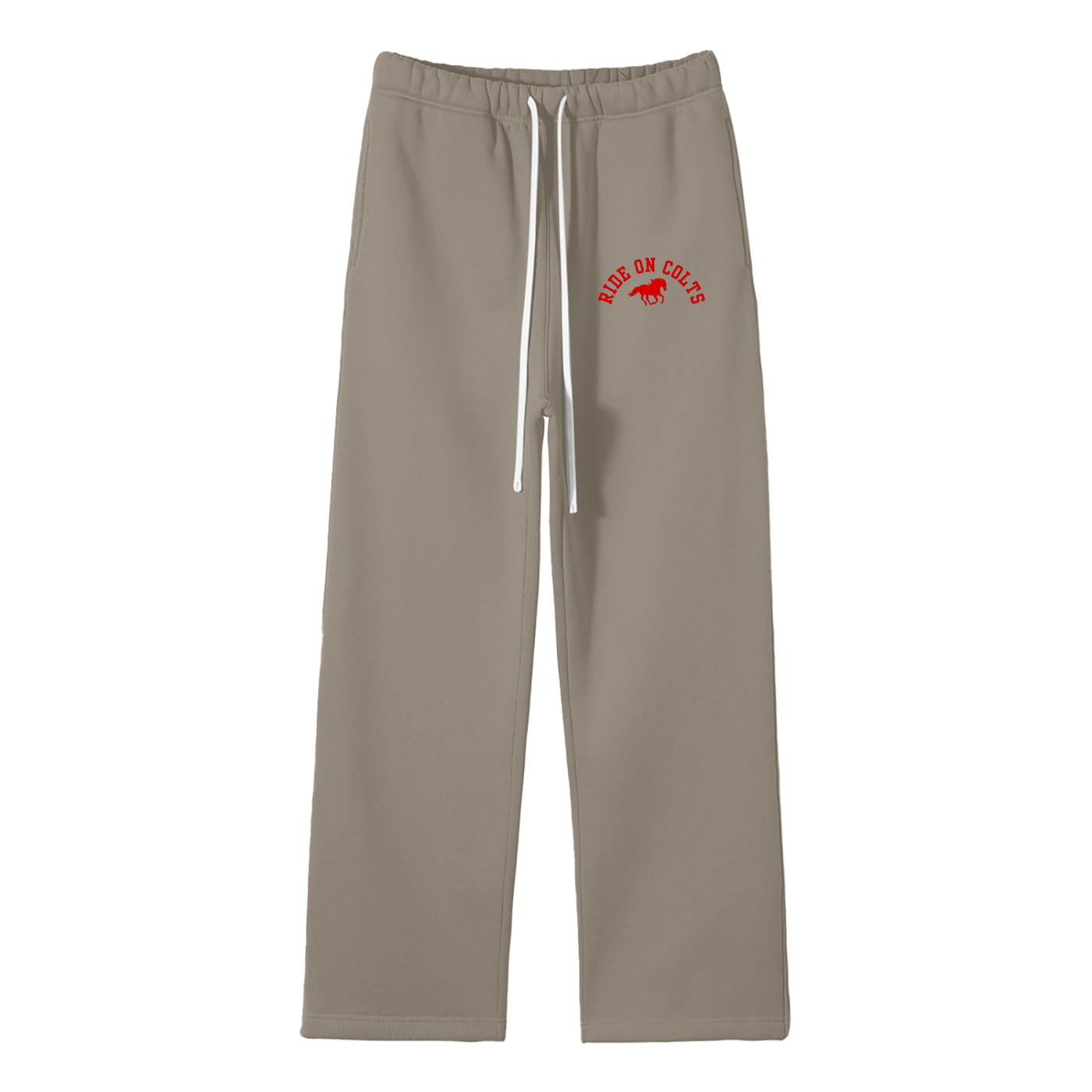 West Jessamine - Ride On Colts - Unisex Solid Color Fleece Straight Leg Pants