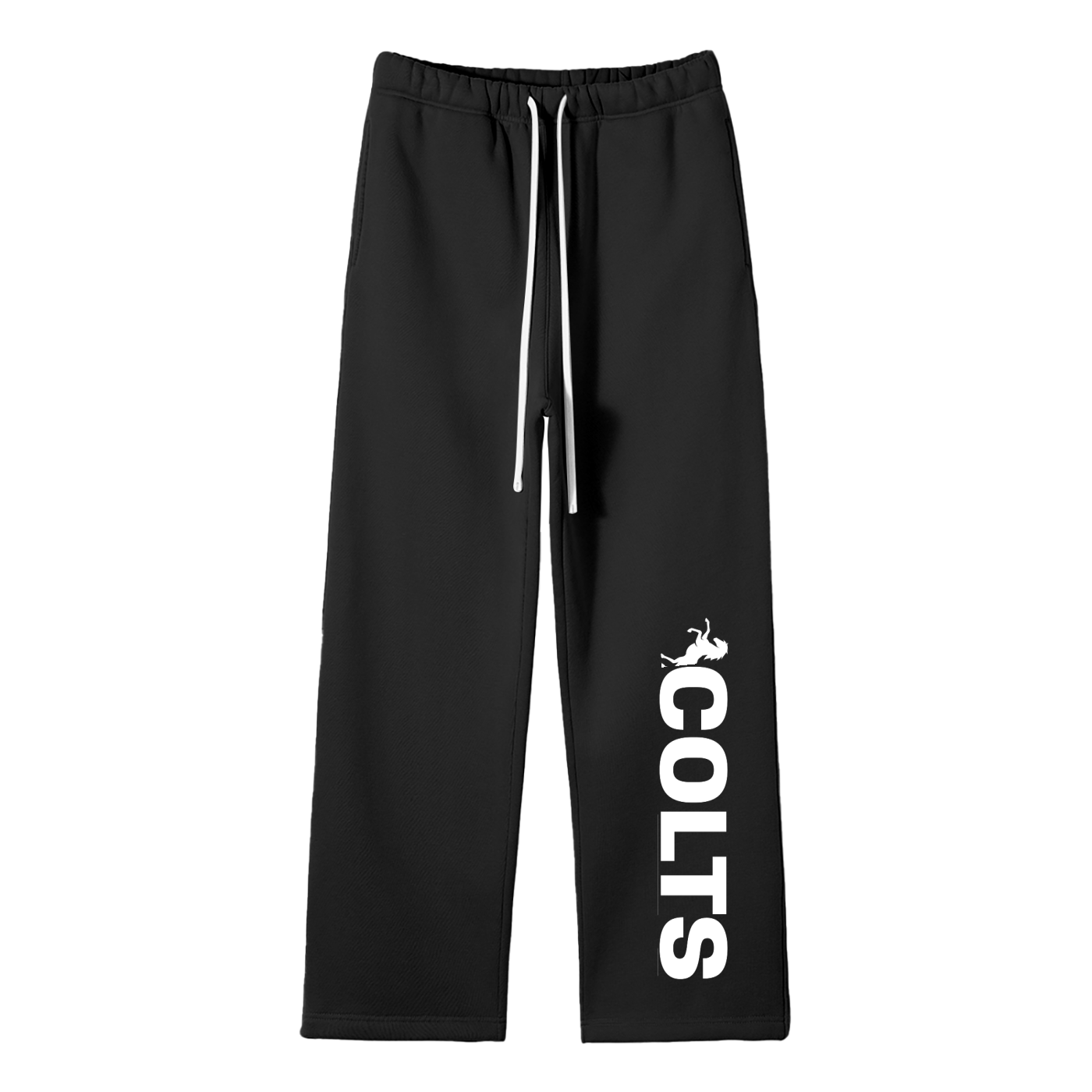 West Jessamine; COLTS with Horse - Unisex Solid Color Fleece Straight Leg Pants