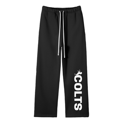 West Jessamine; COLTS with Horse - Unisex Solid Color Fleece Straight Leg Pants