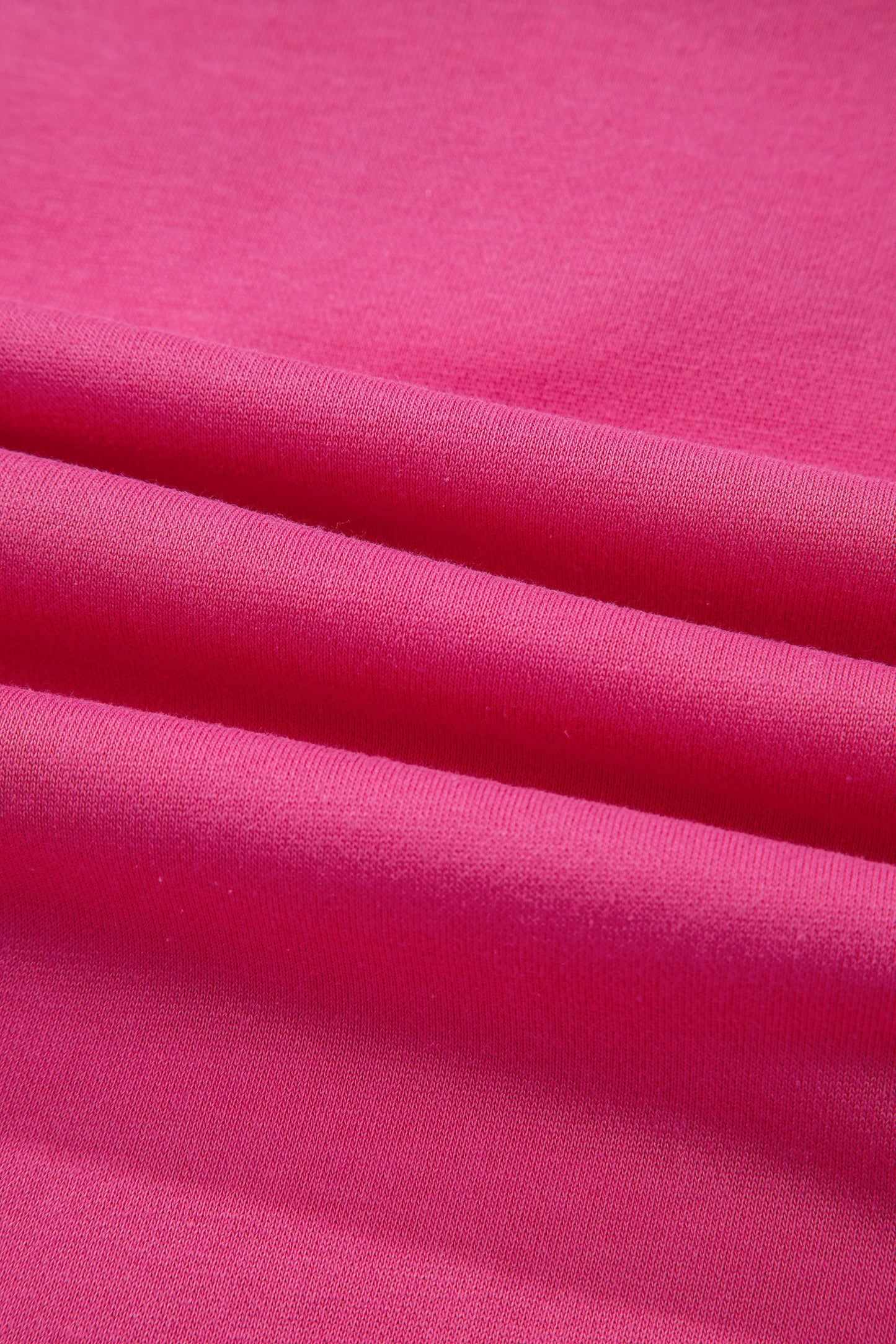 Rose Red Lucky Clover Embroidered Loose Pullover Sweatshirt