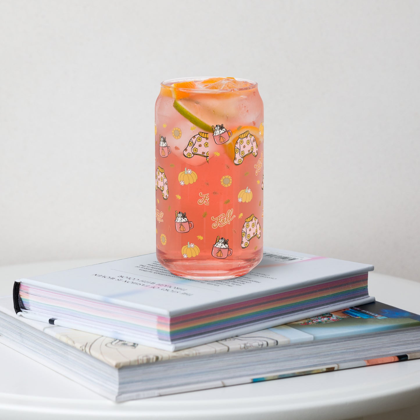Fall Sweater Sipper Glass