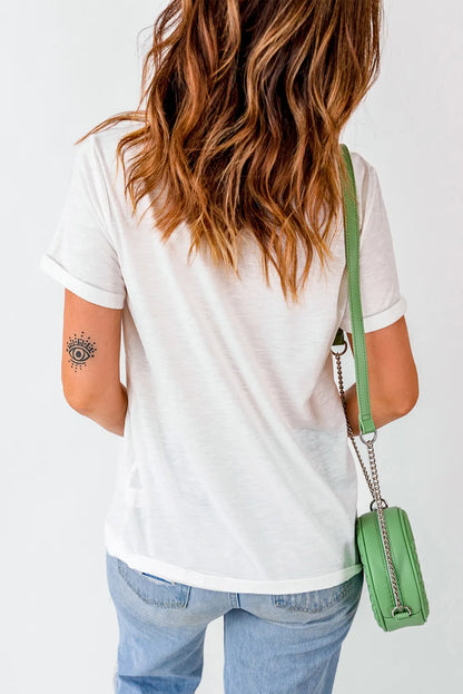 Skeleton Graphic Round Neck Short Sleeve T-Shirt