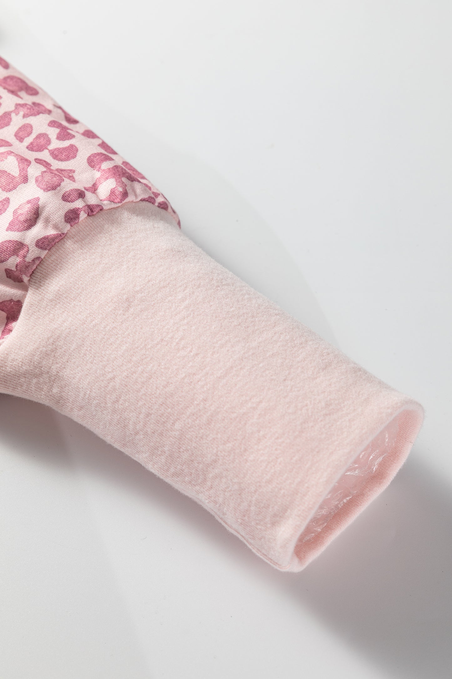 Khaki Leopard Print Patchwork Crew Neck Sweatshirt