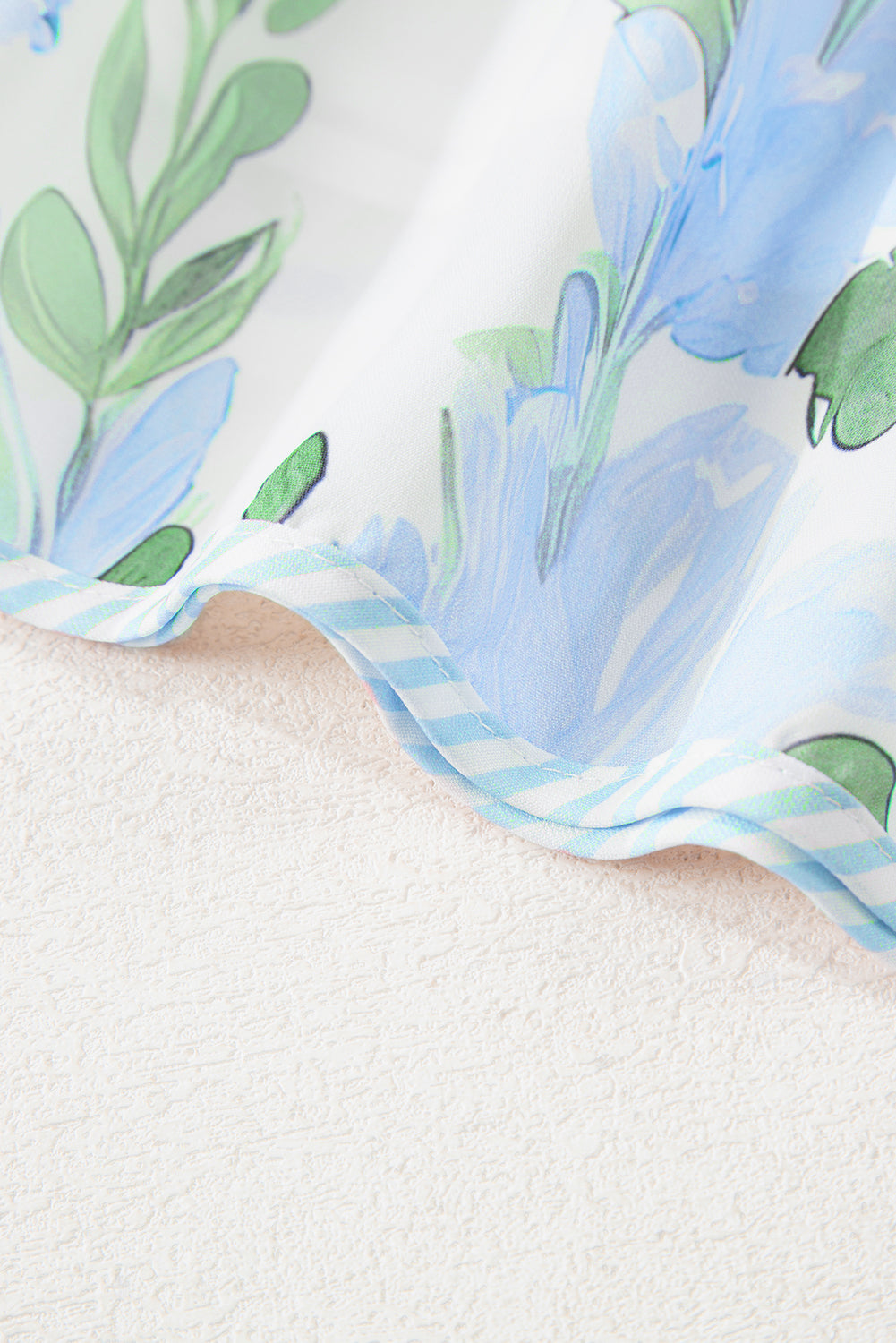 Orange Floral Contrast Edge Layered Short Sleeve Mini Dress