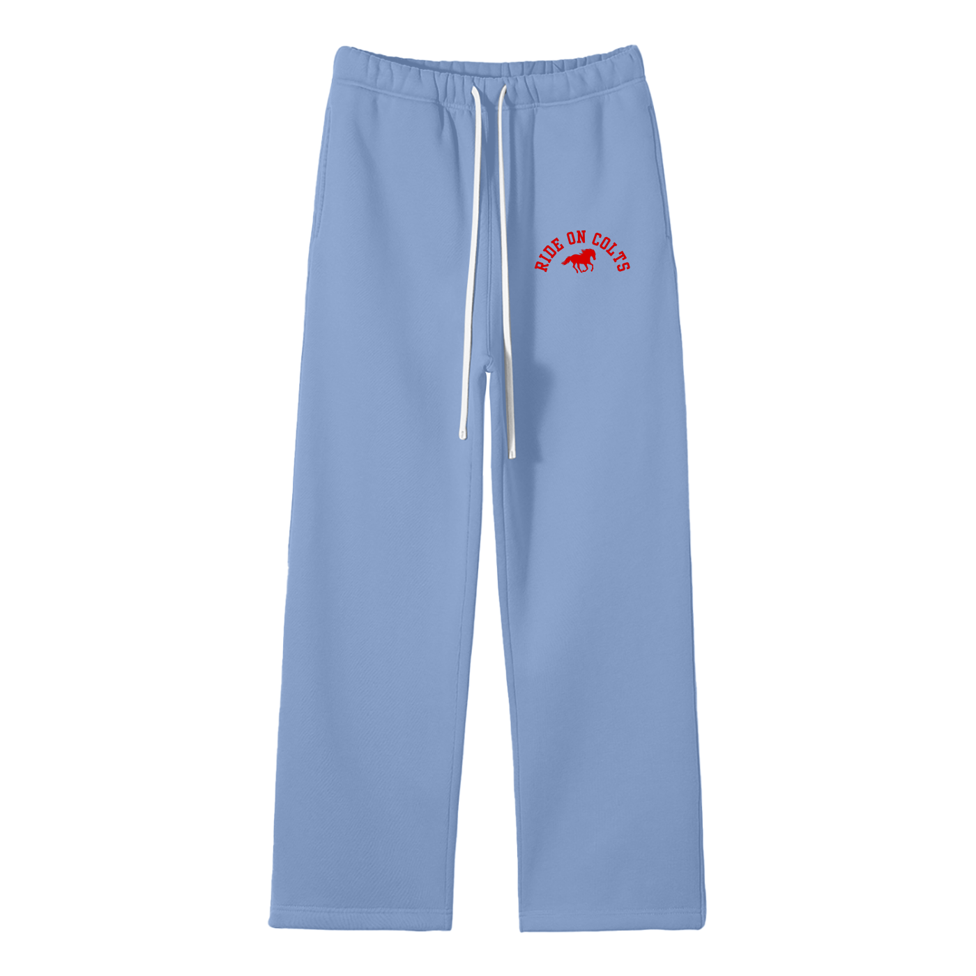 West Jessamine - Ride On Colts - Unisex Solid Color Fleece Straight Leg Pants