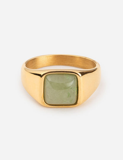 Emerald Green Signet Ring