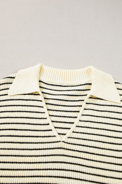 Striped Collared Neck Shirt