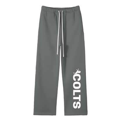 West Jessamine; COLTS with Horse - Unisex Solid Color Fleece Straight Leg Pants