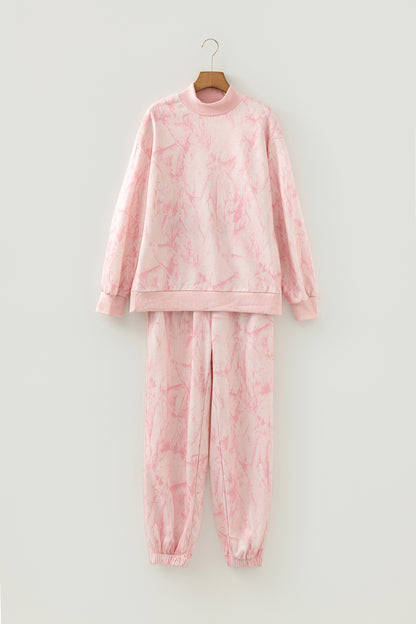 Pink Camo Print Jogger Pants Set