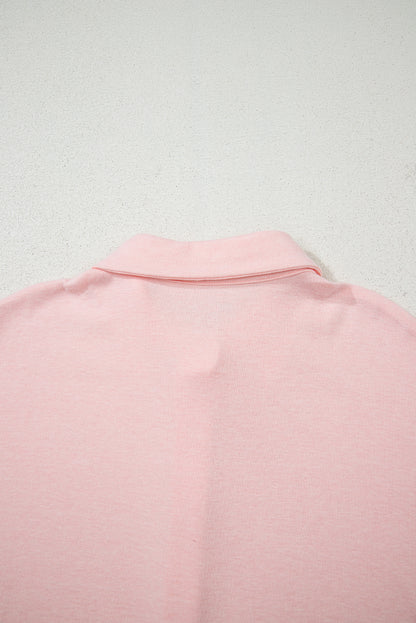 Light Pink 3 Pcs Crop Tank Top Shorts with Cardigan Lounge Set